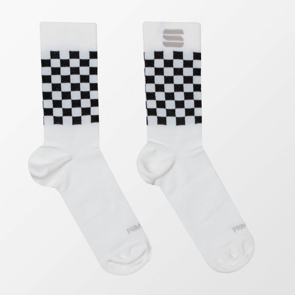 Sportful CHECKMATE WINTER ponožky biele/čierne