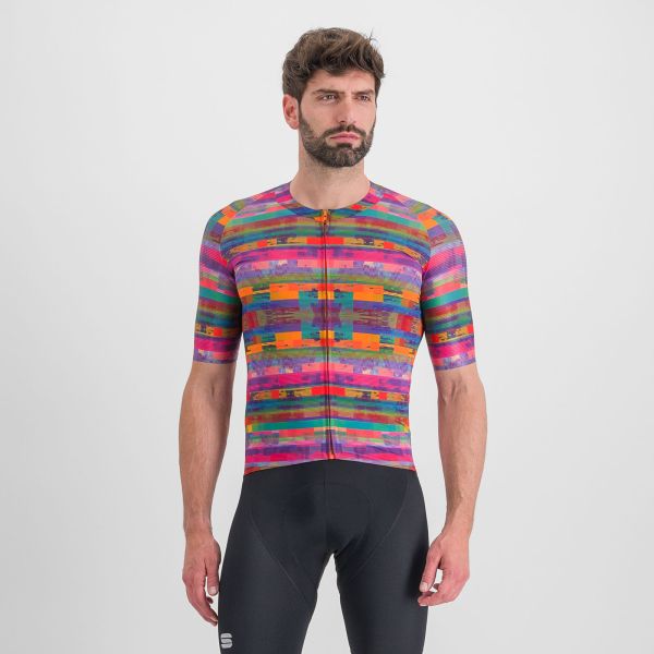 Sportful GLITCH BOMBER dres multicolor pink