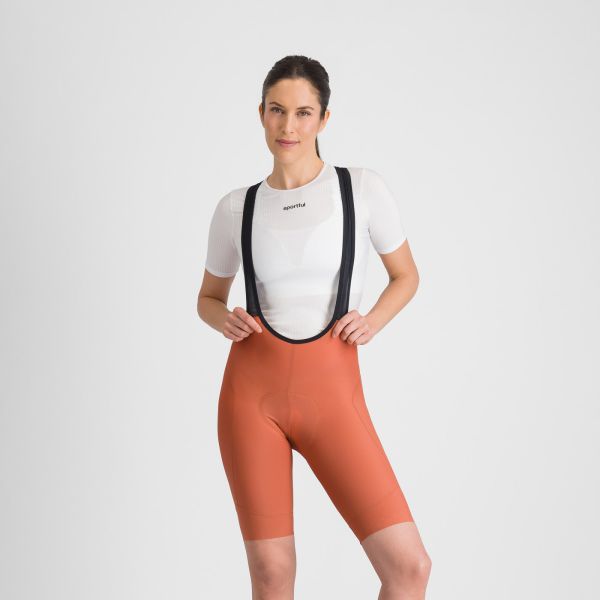 Sportful PUs dlhým rukávom dámske kraťasy s trakmi sienna glow