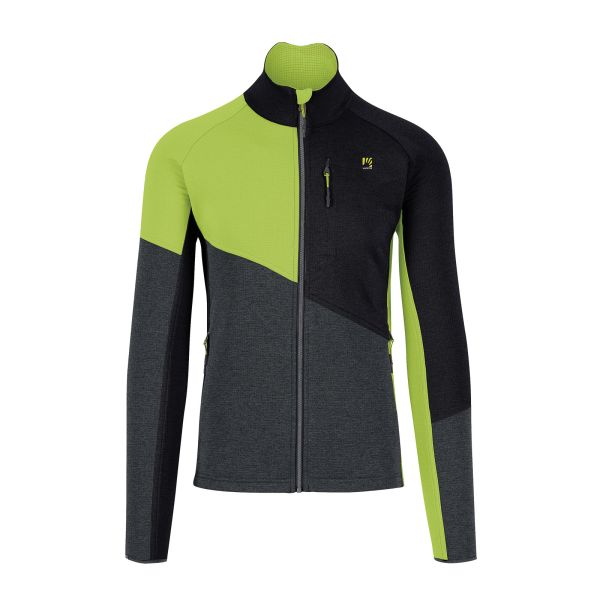Karpos Federa Full-Zip Flíska Woodl.Gray/Black/Acid Lime