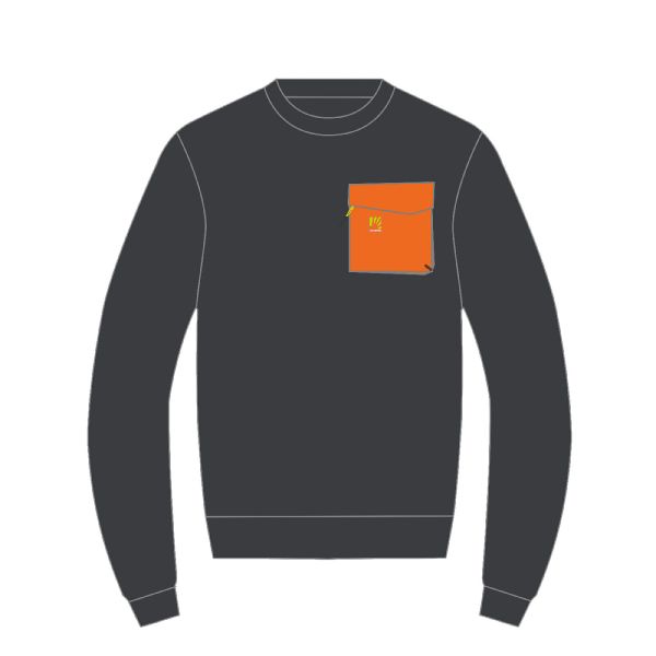 Karpos Mesdi Crewneck Flíska Woodl.Gray/Vibr.Orange