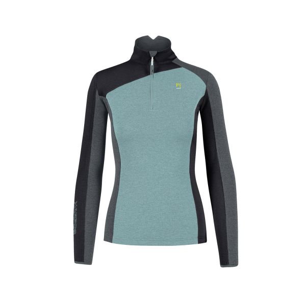 Karpos Federa Half-Zip Dámska Flíska Forget/Black/Woodl.Gray