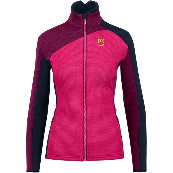 Karpos FEDERA FULL-ZIP dámska flíska Pink/Boysenberry/Vulcan