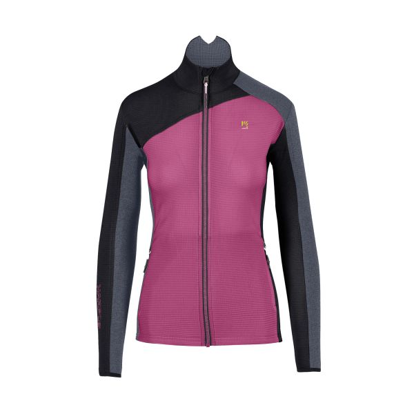 Karpos Federa Full-Zip Dámska Flíska Purple/Black/Ombre Blue