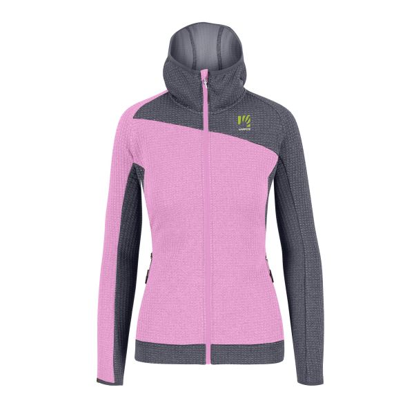 Karpos AVERAU dámska FULL-ZIP mikina s kapucňou flíska bloom/ombre blue