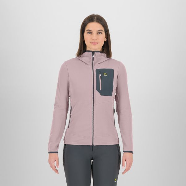 Karpos Antermoia Hoodie dámska flíska Lilac/Woodl.Gray