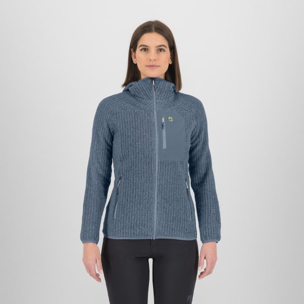 Karpos Rocchetta Evo Hoodie dámska flíska Blue Mirage