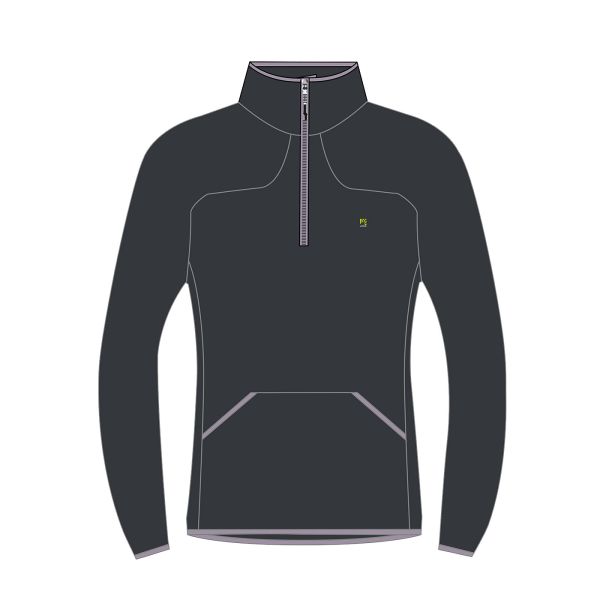 Karpos Rocchetta Half Zip Dámska Flíska Woodl.Gray/Lavender