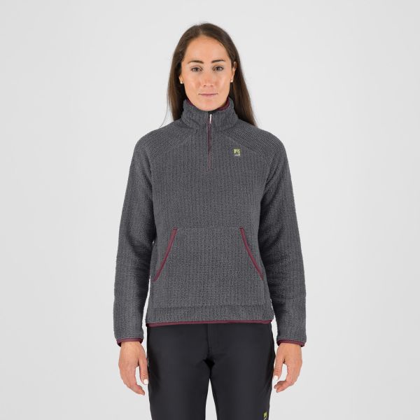 Karpos Rocchetta Half Zip dámska flíska Smoked/Crimson