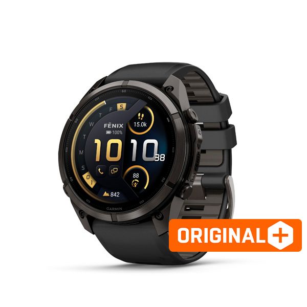 Garmin fenix 9 Pro - inReach, 51mm, AMOLED, Sapphire, Carbon Gray DLC Titanium, Black/Pebble Gray band