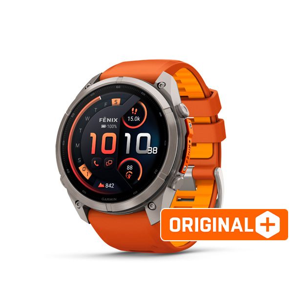 Garmin fenix 9 Pro - inReach, 51mm, AMOLED, Sapphire, Titanium, Autumn Orange/Spark Orange band