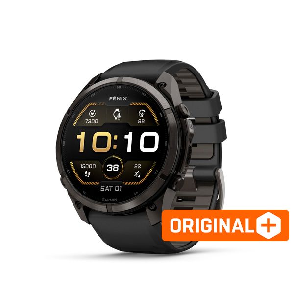 Garmin fenix 9 Pro - 51mm, AMOLED, Sapphire, Carbon Gray DLC Titanium, Black/Pebble Gray band