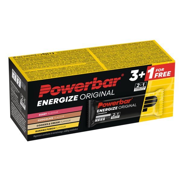 PowerBar Energize tyčinka 55g Mix príchutí 3+1 zdarma