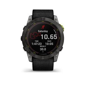 GARMIN Enduro 2, Sapphire Solar, Carbon Gray DLC Titanium. Black UltraFit Nylon strap