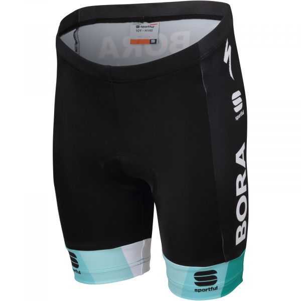 Sportful Detské kraťasy Bora-hansgrohe čierne/Bora zelené