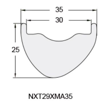 ráfik NEXTIE Premium 29" Asymmetric MTB 35mm