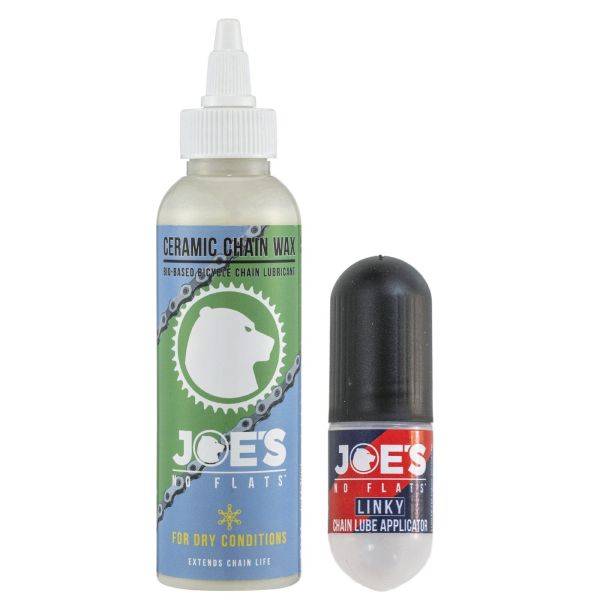 Joe&rsquo;s Ceramic Chain Wax  For Dry Conditions 125ml+ Linky Lube Applicator 15ml Bundle