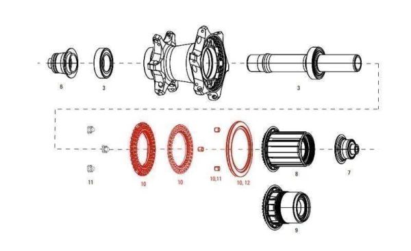 CLUTCH ASSY WITH SEAL REAR COG