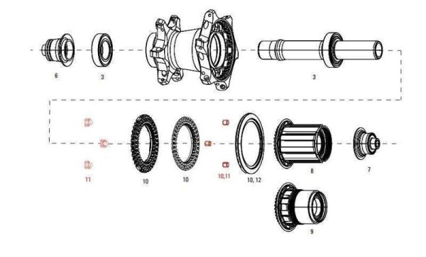 MAGNET SET FOR CLUTCH REAR COG