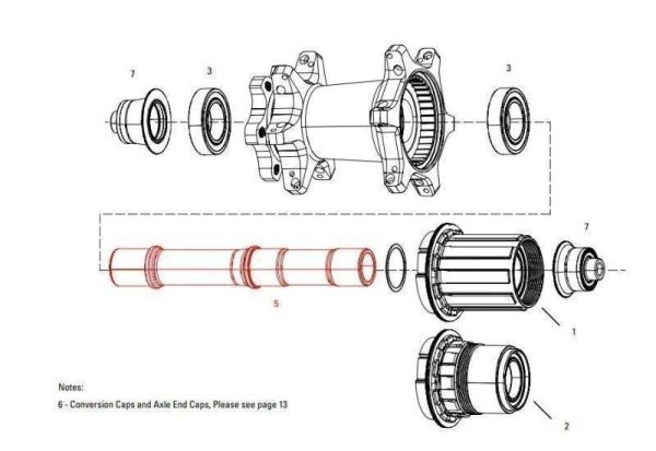 AXLE REAR ZIPP 177D DB AXLE ON